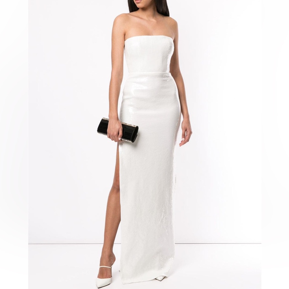 Alex Perry Morgan sequin strapless gown